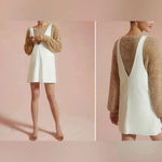 Sunday in Brooklyn  Pinafore Pleather Faux Leather Tank Dress Pleather Cream Photo 1