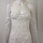12th Tribe Romantic White Lace Long Sleeve Dress Size medium. F56 Photo 2