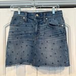 Madewell Heart Print Denim Mini Skirt Size 25 Photo 0