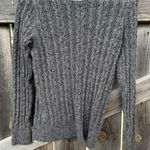 st. john's bay Sweater Womens Medium Gray Ribbed Knit Long Sleeve Classic Photo 0