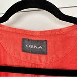 Oska Women’s Orange Linen Vneck Short Sleeve Maxi Dress Size 1 (US6 Photo 5