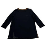 Ralph Lauren Lauren Women 3/4 Sleeve V-Neck Cotton Blouse Black Size 1X Photo 4