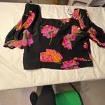 ZARA  Black Puff Sleeve Crop Blouse Photo 1