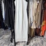 Marcella NYC Small White Knit Halter High Neck Sleeveless Maxi Slit Dress Photo 3