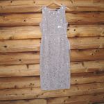 Mac Duggal 10741 Womens Embellished High Neck Midi Dress Vintage Lilac Photo 4