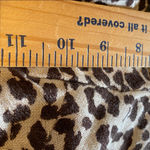 J.Crew  Linen Leopard Print Cafe Capri Pants w Pockets Cuffed Hem Brown Tan 10 Photo 7