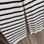 Aerie Striped Crochet Knit Party Pants Ivory Navy Blue Wide Leg Large NWT Photo 3