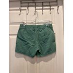 J.Crew Chino Shorts Womens 4 Green Low Rise Zip Fly Side Pocket Flat Front Photo 3