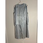 Pj Harlow  2pc sleeveless Blue Satin Pajamas size large Photo 2