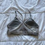 Nike  Womens Size Medium Gray Sports Bra Padded Racerback Activewear Yoga Gym Photo 4