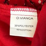 Juliana’s Mini Skirt Womens S Red Floral Pull On Cotton Boho Cottagecore Indie Photo 4