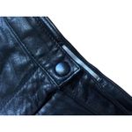 Vintage 90s Lord & Taylor Lamb Nappa Leather Black Tapered Leg Pants Size L Photo 3