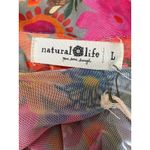 Natural Life  Women's Carina Mesh Top Floral Print Button Front Boho Retro Y2k L Photo 2
