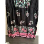 Angie  Boho Printed Long Sleeve Mini Dress Flare‎ Sleeves Paisley Size Large Photo 4