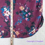 TOLANI burgundy floral shift dress roll shirt, women size 1X‎ Red Photo 5