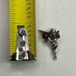 Sterling Silver Cherub Pendant With Cognac Amber Beautiful Jewelry for Women Orange Photo 3