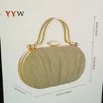 Elegant Gold Clutch EveningBag with Rhinestone Accents and Chain Crossbody
NWT. Photo 2