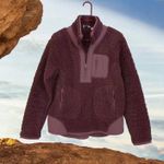 Zella Women's Purple Pink Mix It Up Faux Shearling Half Zip Pullover Size M Photo 0