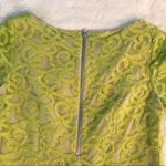 Nine West  Bright Green Lace Sheath Dress A-Line Knee Length 3/4 Sleeve Size 2 Photo 4