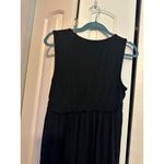 Soma Black Sleeveless Wrap Dress Large Rayon/Spandex Blend Knee-Length Design Photo 7