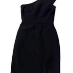 BCBGMAXAZRIA  Black Asymmetrical One-Shoulder Cocktail Dress Photo 0