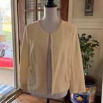 Mango MNG Casual Elegant Cream Women's Jacket with Gold Threading Accent Photo 0