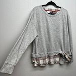 IZOD Speckled Mock Layer Womens Sweatshirt XL Academia Gorpcore School College Photo 4