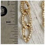 Givenchy faux diamond gold tone link earrings Photo 3