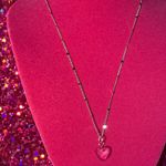 Crystal Heart Shine Bead Necklace Sterling Silver 925 Photo 7