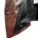 Veronica Beard NWT Cooke Dickey Jacket Brown Croc Embossed Vegan Leather Size 8 Photo 9