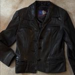 Classic Black Leather Jacket butter soft size medium Photo 2