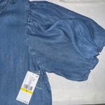 Karen Kane  Tiered‎ Denim Dress Button Front Short Sleeve Pockets Casual Summer Photo 6