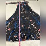 JJ's House Sheath/Column Illusion Boat Neck Floor Length Blue Floral Lace Dress Photo 3