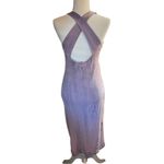 Young Fabulous and Broke Tie Dye Purple Cross Back Halter Dress Photo 4
