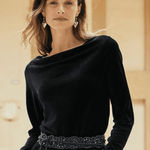 Peruvian Connection  Velour Victoria Top black size medium Photo 0