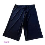 Susan Graver Navy Liquid Knit Pull-on Culotte Pants Photo 2