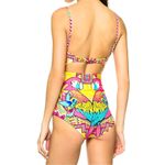 Mara Hoffman Parrot Tropical One Piece Swimsuit Size Large Cutout Pink Yellow Photo 2