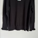 NEW Boden Black Lara Ruffle Wool Cotton Sweater 16 Photo 5