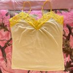 Old Navy y2k yellow lace striped cami Photo 0