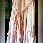 Elegant Pink‎ Sleeveless Ruffle Dress Cotton Candy Summer Party Cocktail L E2 Pink Size L Photo 7