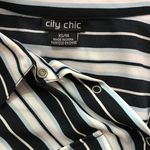City Chic  Striped Sleeveless Button Front Shirt Dress Size 14 Photo 6