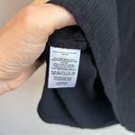 Loft  Black Mixed Media Crinkle Sleeveless Top Small Photo 1