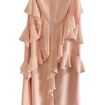 Fame and Partners Marissa Ruffle Maxi Dress Pale Pink Lined Boho Size 2 NWT Photo 3