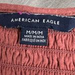 American Eagle  Red Ruched Cropped Tank Top - Size Medium - VGUC Photo 4