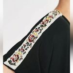 ZARA WOMAN BLACK LONG JUMPSUIT WITH BEADED SHOULDER STRIPE 8209/733/529 Small Photo 2