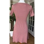 Lulus ~ NWT ~  ~ Time to Twirl Mauve Ribbed Short Sleeve Skater Mini Dress ~ XS Photo 3