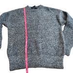 French Connection Size S Plush Oversized Mock Neck Sweater Gray Soft Mininalist Photo 4