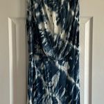 Young Fabulous and Broke Blue & White Tie Dye Women’s Strapless Maxi Dress Size M Photo 0