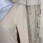 Free People Thermal Tee Dress M | Ivory | Embroidered Sleeves | Boho | MSRP $98 Photo 3