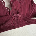 Aerie  Happy Lace Floral Racerback Underwire Bralette Red Size 34A Intimates Bra Photo 8